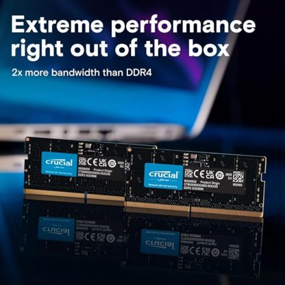 CRUCIAL 16GB/32GB DDR5-4800 SODIMM 1.1V CL40 - Image 2