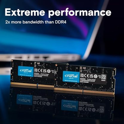 CRUCIAL 16GB/32GB DDR5-5600 SODIMM CL46 (16Gbit) - Image 2
