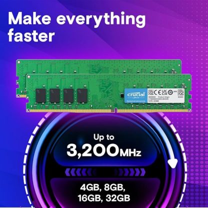 CRUCIAL 8GB/16GB/32GB DDR4-3200 U DIMM - Image 2